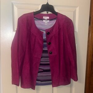 Women's Magenta Jacket & Top